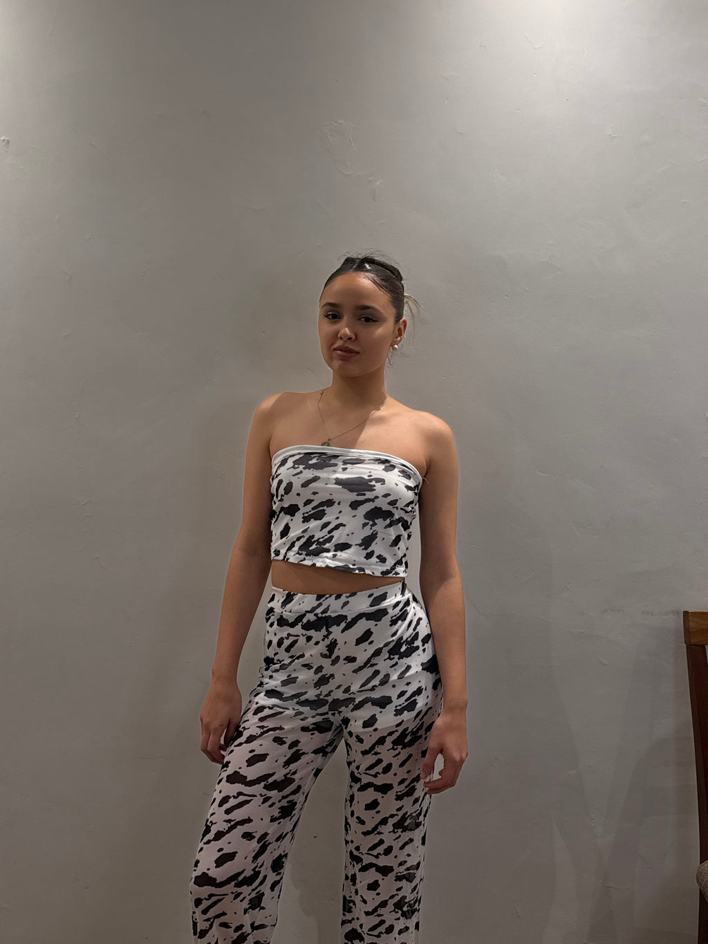 conjunto cow print🤍🖤