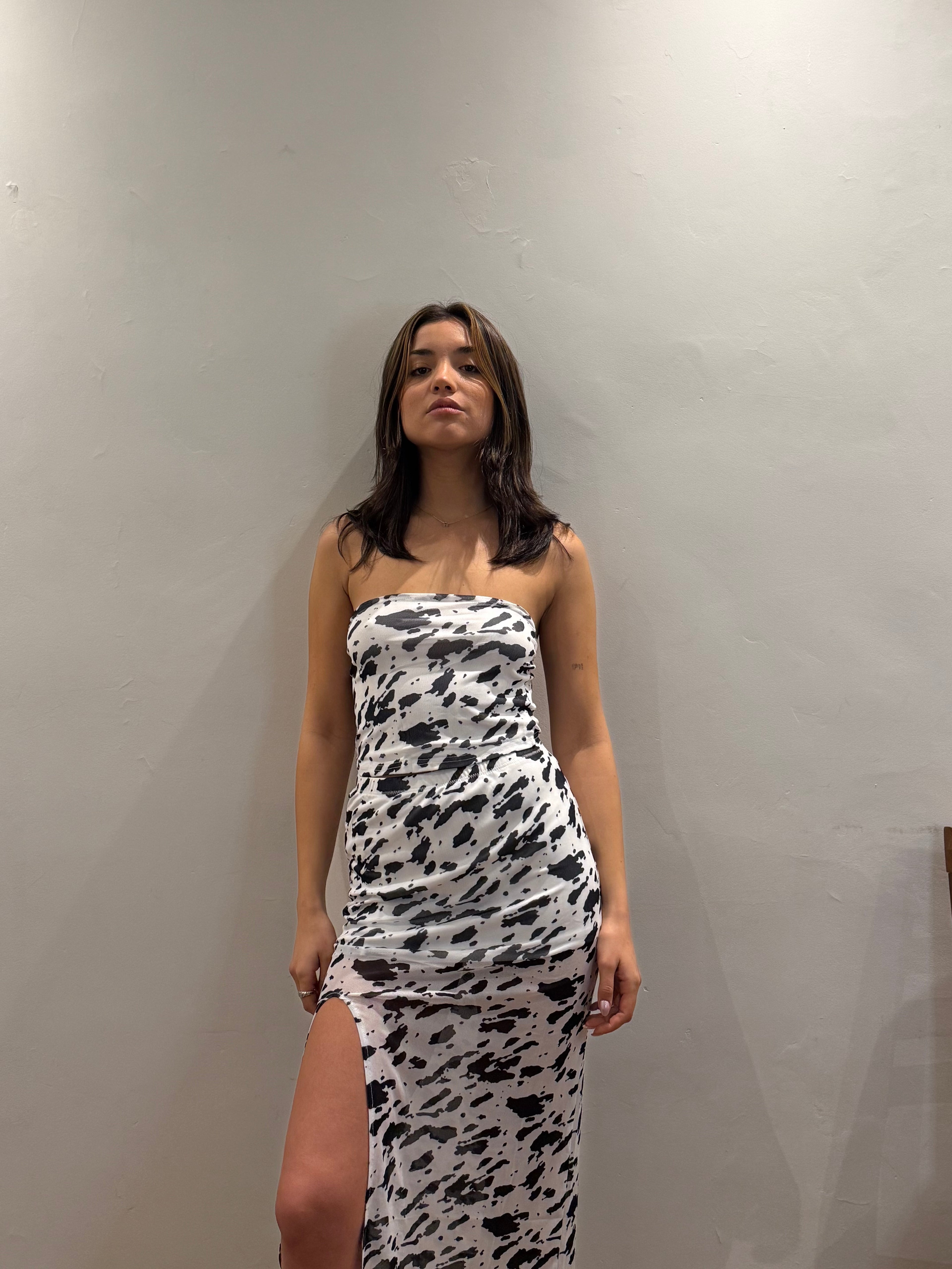 conjunto cow print🤍🖤